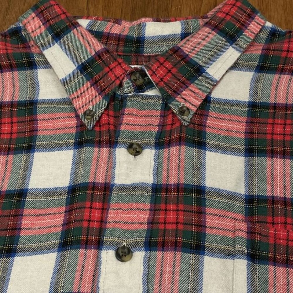 Saddlebred Men's Flannel Shirt - Multicolor Plaid - Size 2X (Big & Tall) - GUC